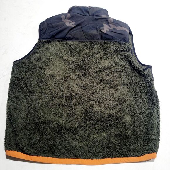 MICHAEL KORS Squaw Faux Shearling Camo Zip Vest Sherpa Fleece MENS SIZE XL EUC - Picture 3 of 12